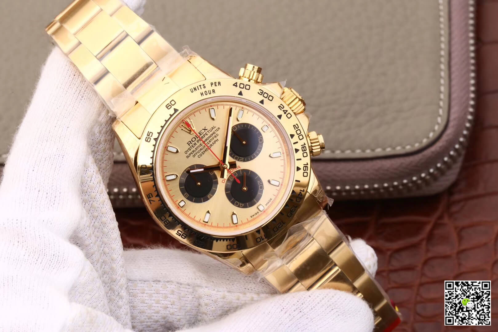 Replica R01ex Daytona 116508 1:1 Best Edition JH Factory Yellow Gold Black Chronograph