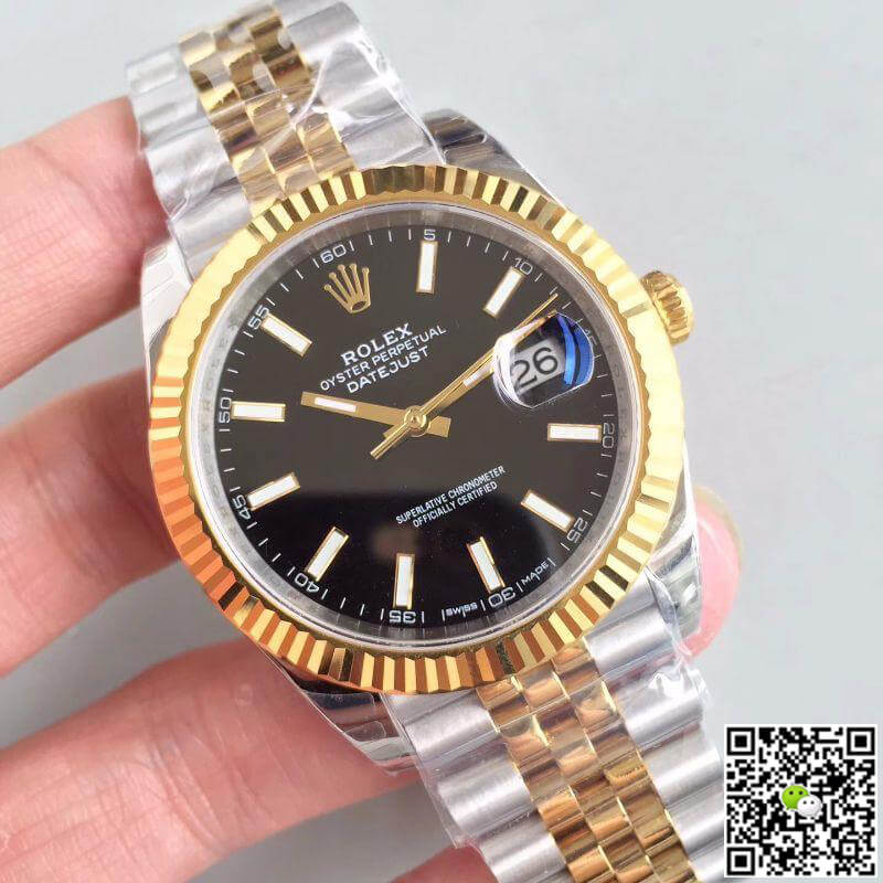 R01ex Dupe Datejust II 41mm 126333 Men Watches 1:1 Best Edition Swiss ETA3255 Black Dial