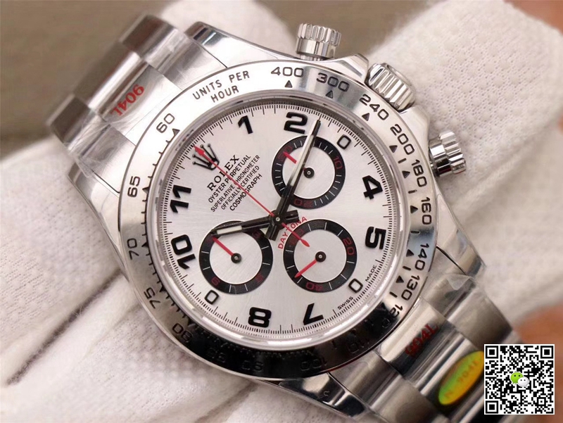 R01ex Daytona Replica Cosmograph 116509-78599 1:1 Best Edition Noob Factory White Dial Swiss ETA4130