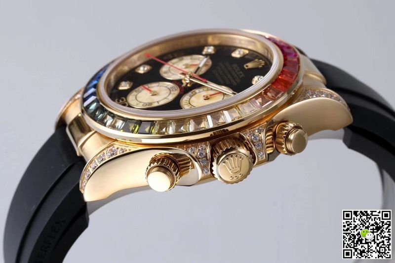 Replica R01ex Daytona 116598RBOW 1:1 Best Edition BL Factory Yellow Gold Swiss ETA4130