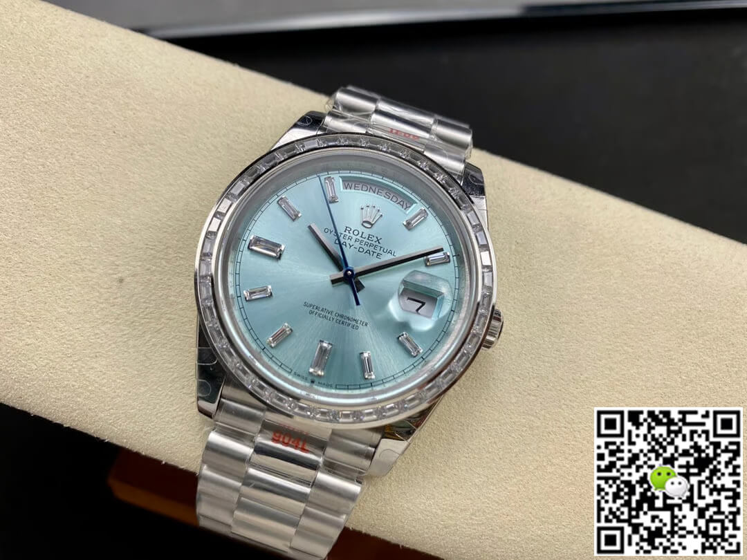 Replica R01ex Day Date M228396TBR-0002 1:1 Best Edition GM Factory Ice Blue Dial