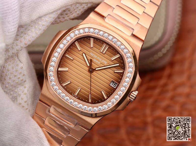 Replica Pat*k Phi1i*pe Nautilus 5711 PF factory V2 Men Watches 1:1 Best Edition Swiss ETA324 Rose gold dial
