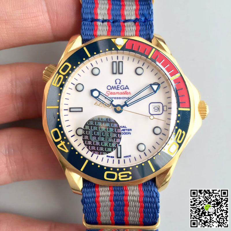 Replica 0me*ga Seamaster Diver 300M 212.62.41.20.04.001 1:1 Best Edition Swiss ETA2824 18K Yellow Gold