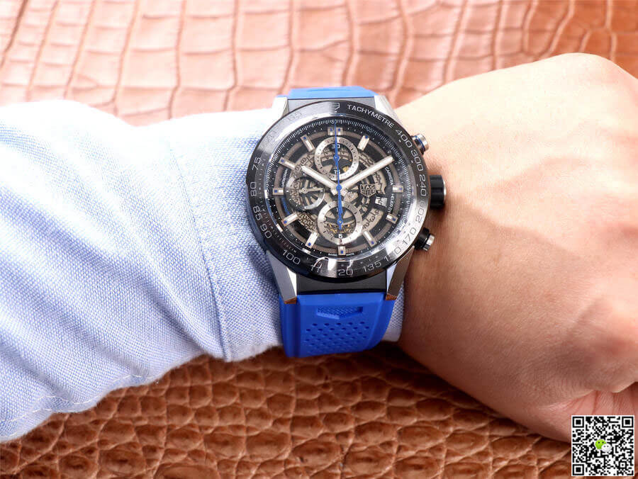Replica TAG Heuer Carrera CAR2A1T.FT6052 1:1 Best Edition XF Factory Blue Rubber Strap