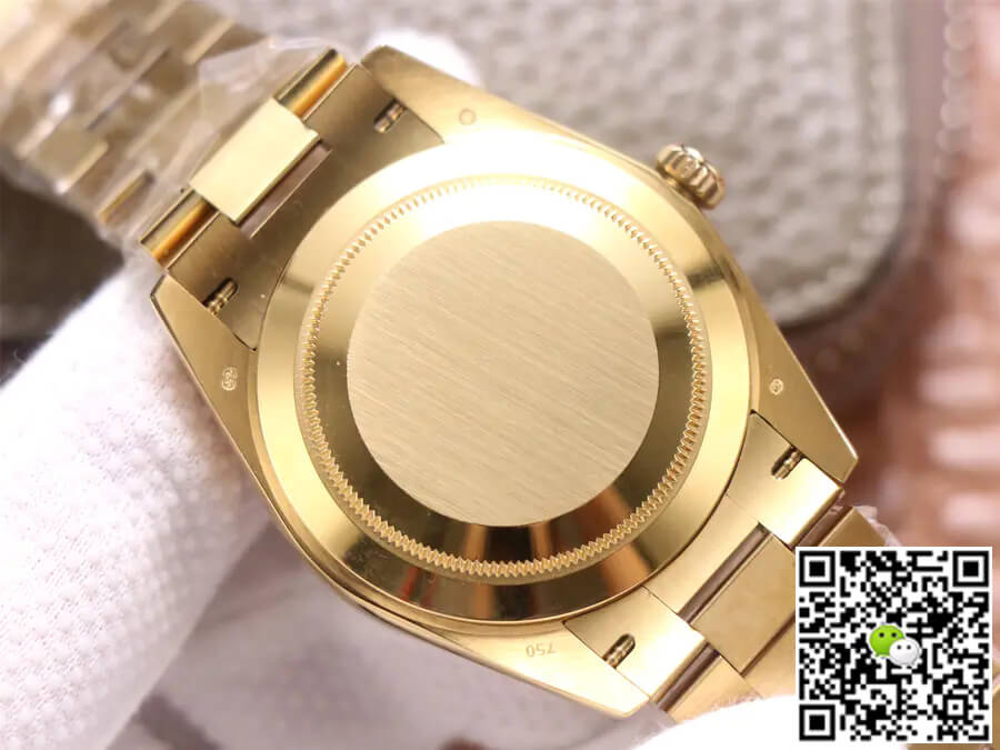 Replica R01ex Day Date 40MM 1:1 Best Edition EW Factory Yellow Gold Black Dial