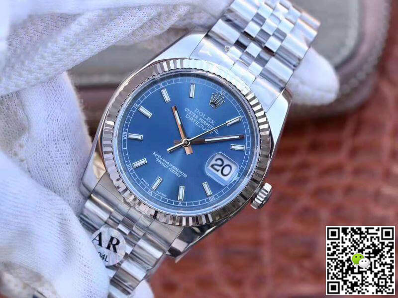 R01ex Dupe Datejust 36mm M126334-0002 1:1 Best Edition Swiss ETA3135 Blue Dial