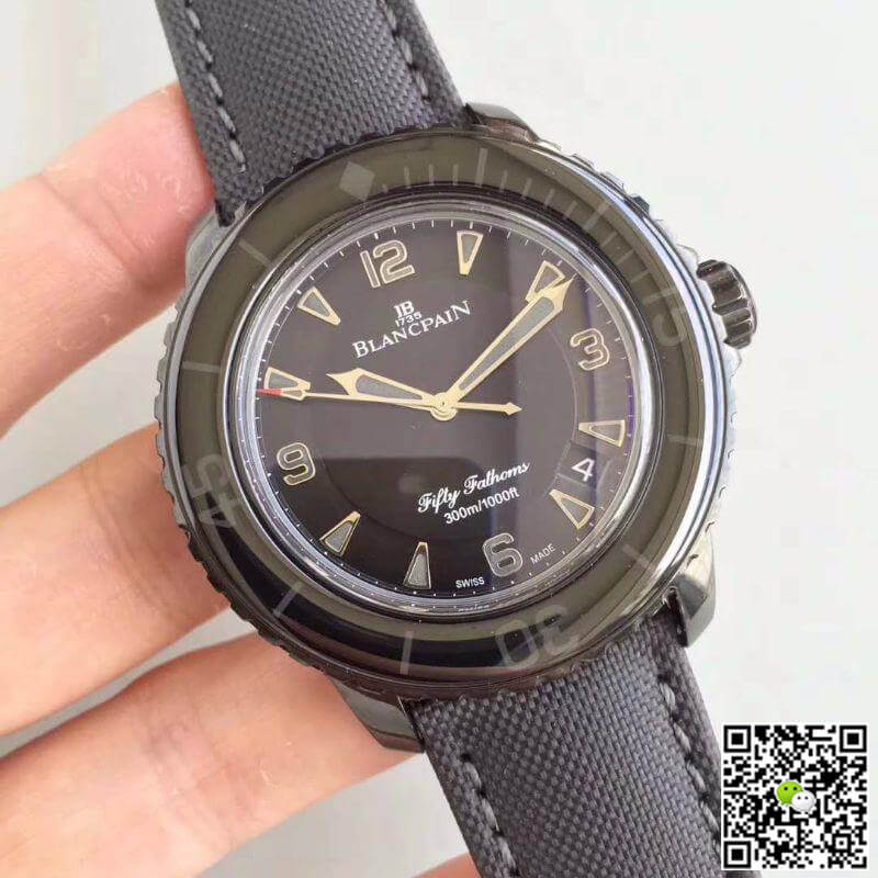 Replica Blancpain Fifty Fathoms 5015-11C30-52 ZF Factory Mechanical Watches 1:1 Best Edition Swiss ETA1315 Black Dial