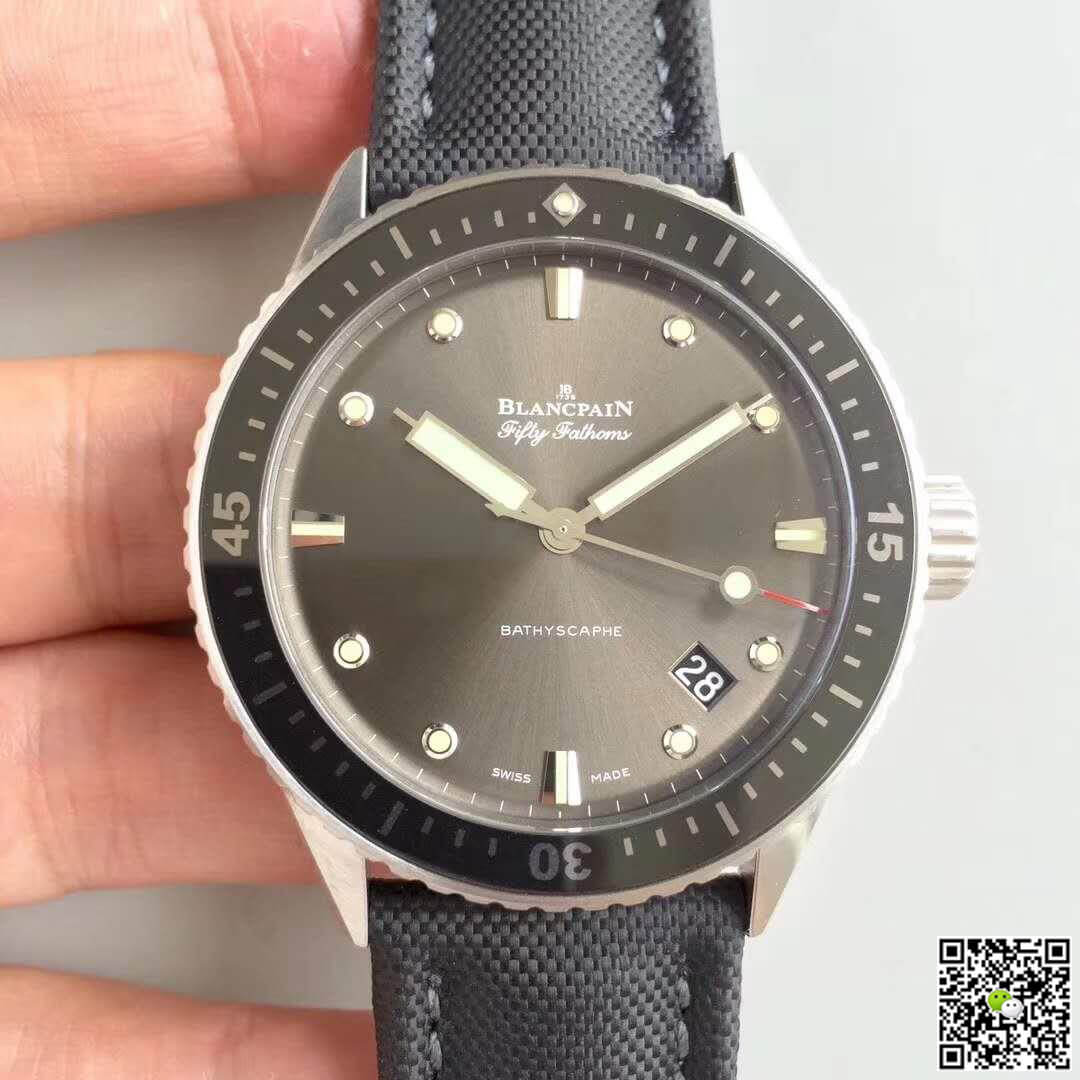 Replica Blancpain Fifty Fathoms Bathyscaphe 5000-1110-B52A ZF Factory 1:1 Best Edition Swiss ETA1315