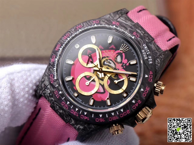 R01ex Daytona Replica Cosmos Pink Exploded Dragon 1:1 Best Edition WWF Factory Swiss ETA7750