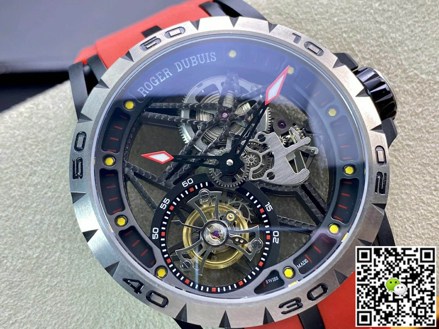 Replica Roger Dubuis Excalibur RDDBEX0549 1:1 Best Edition BBR Factory Tourbillon Skeleton Dial