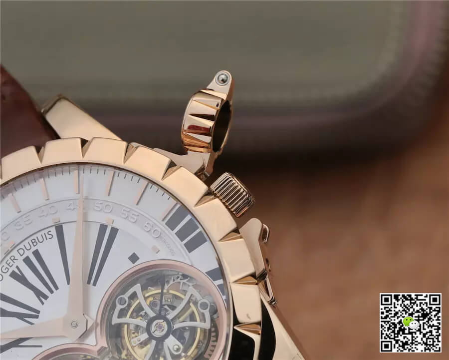 Replica Roger Dubuis Excalibur RDDBEX0249 1:1 Best Edition JB Factory Tourbillon White Dial