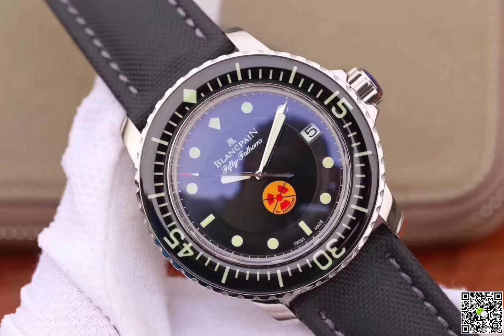 Replica Blancpain Fifty Fathoms 5015B-1130-52 ZF Factory 1:1 Best Edition Swiss ETA2836-2 S*perlumed Correct Textured Black Dial