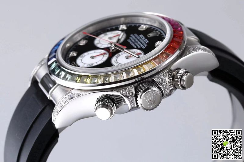Replica R01ex Daytona 116599RBOW 1:1 Best Edition BL Factory Black Dial Swiss ETA4130