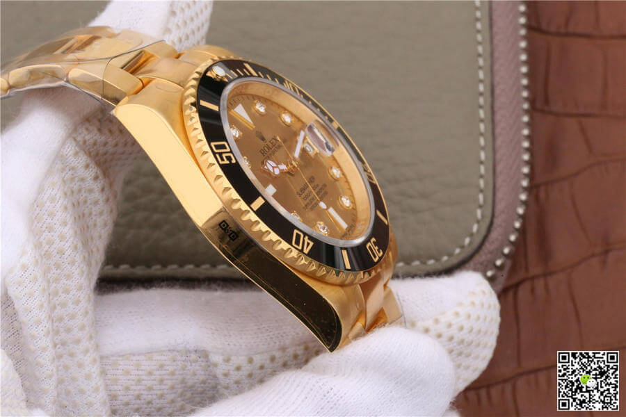 R01ex Submariner Replica 116618 1:1 Best Edition Noob Factory V7 Gild D1am0nd-Studded Dial