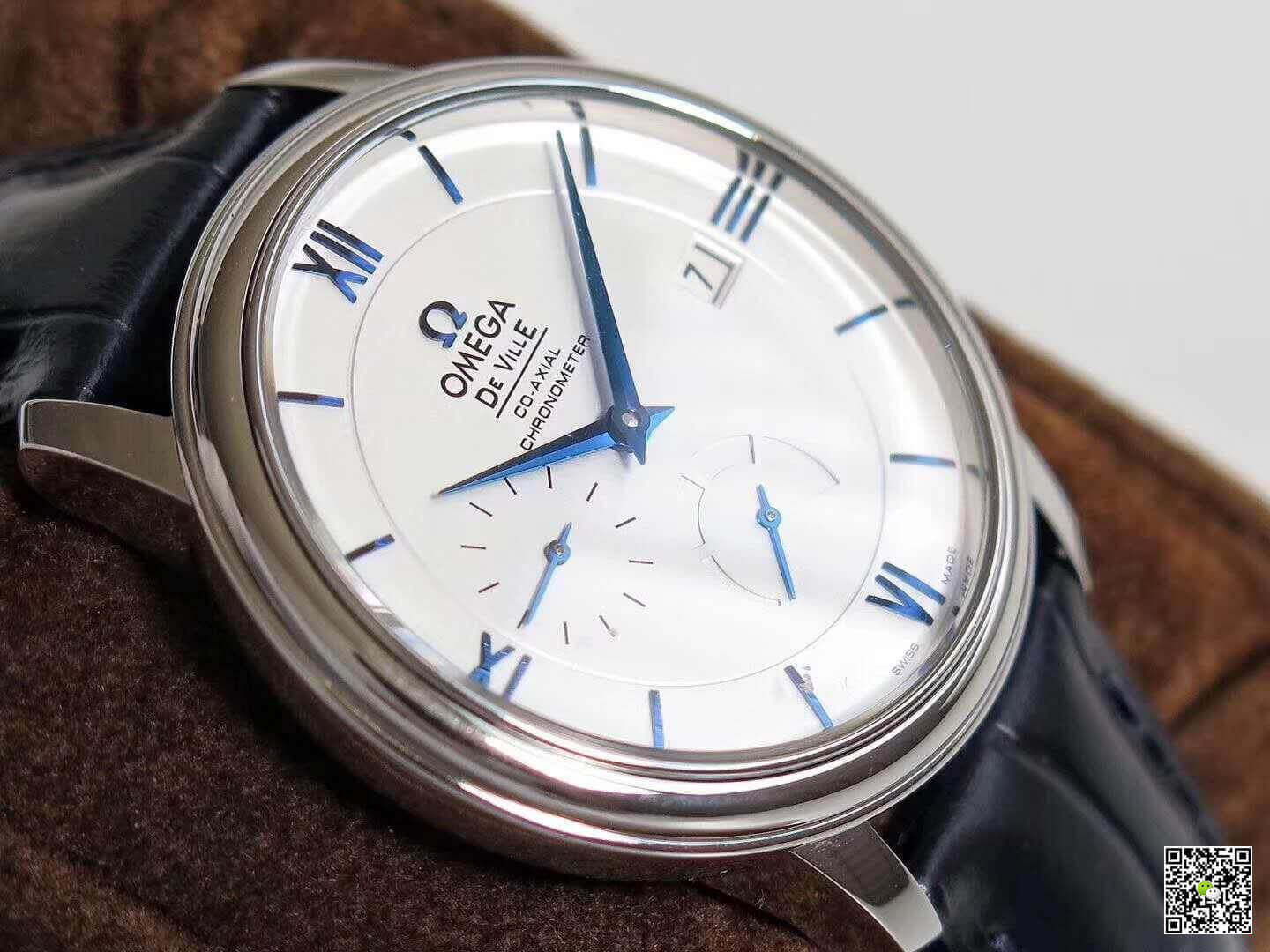 Replica 0me*ga De Ville Prestige 424.53.40.21.04.001 TW Factory 1:1 Best Edition Swiss ETA2824 White Dial Blue Marker