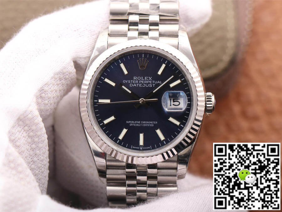 Replica R01ex Datejust M126234-0017 1:1 Best Edition EW Factory Blue Dial