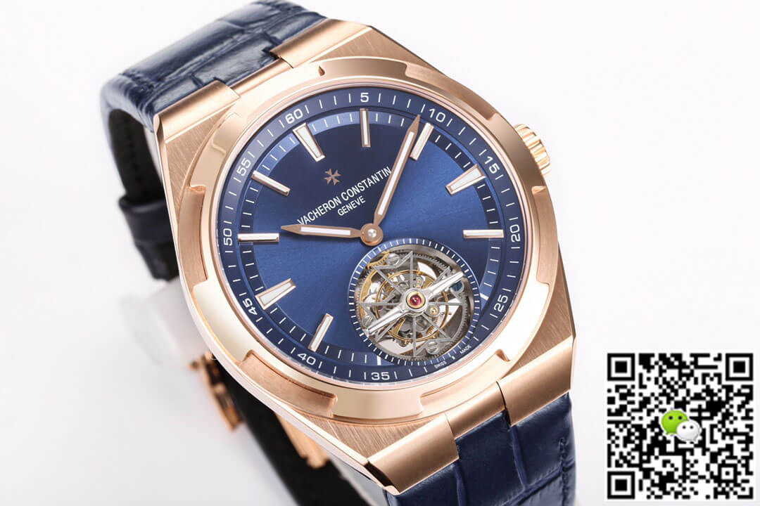 Replica Vacheron C0nstan1n Overseas Tourbillon 6000V/110R-B733 1:1 Best Edition BBR Factory Blue Strap