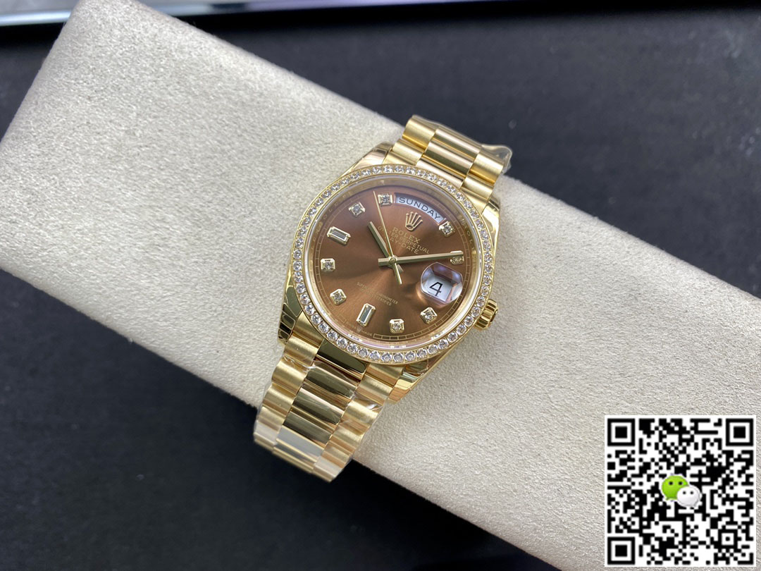 Replica R01ex Day Date M128348RBR-0005 1:1 Best Edition EW Factory Yellow Gold