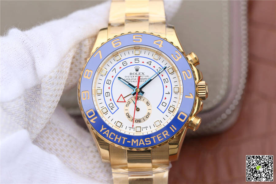 Replica Yacht-Master II M116688-0002 1:1 Best Edition JF Factory Yellow Gold