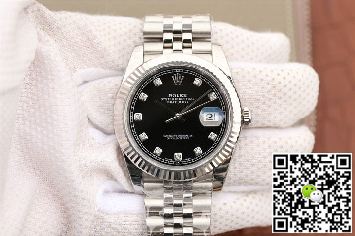 Replica R01ex Datejust M126334-0012 1:1 Best Edition EW Factory Black Dial