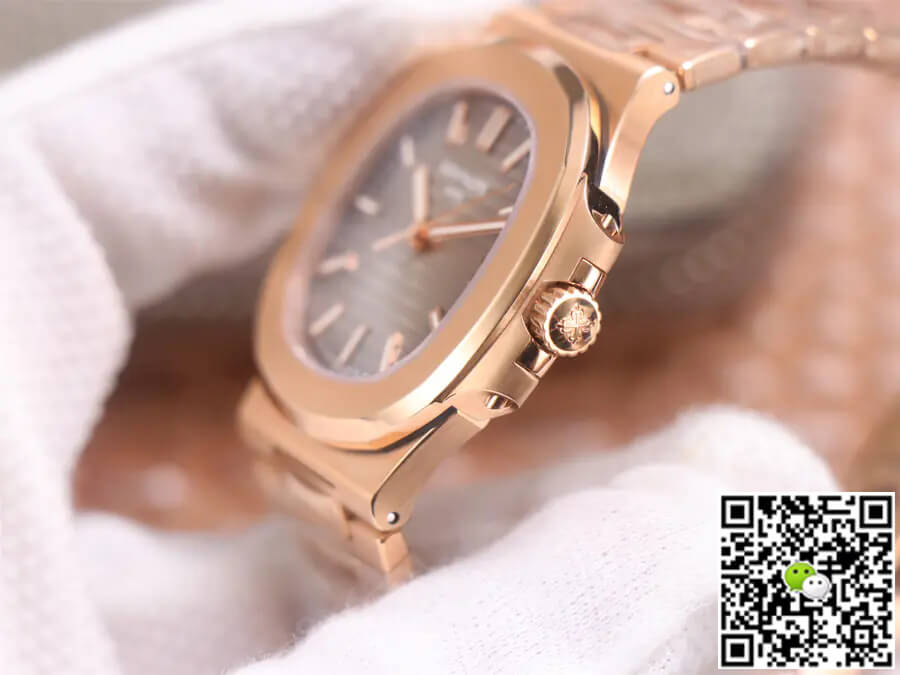Replica Pat*k Phi1i*pe Nautilus 5711/1R-001 1:1 Best Edition PPF Factory V4 Rose Gold Brown Dial Swiss ETA324