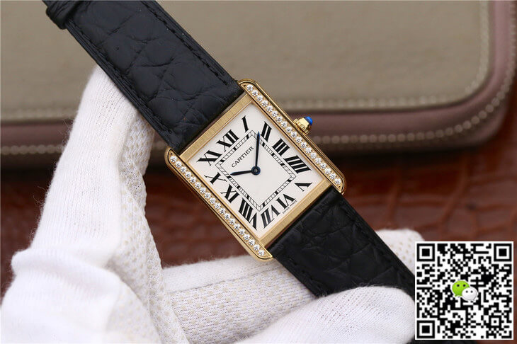 Ca*t1er Replica Tank Ladies 1:1 Best Edition K11 Factory Yellow Gold D1am0nd