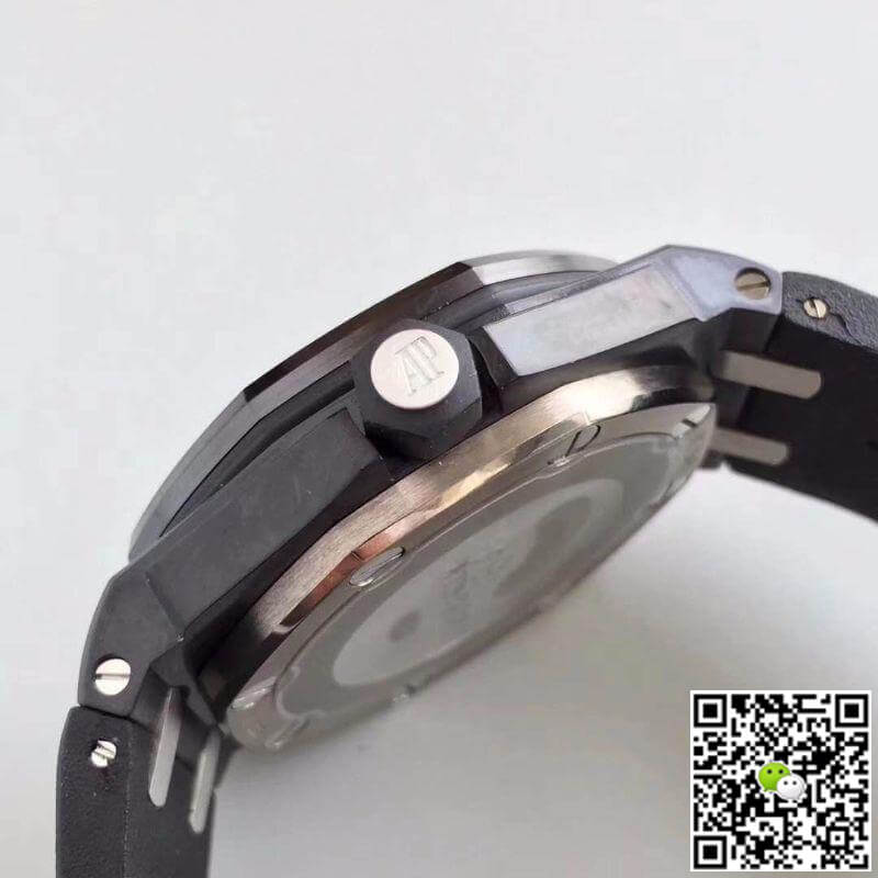 Replica Audemars P1g*et Royal Oak Offshore Diver 15706AU.OO.A002CA.01 JF Factory 1:1 Best Edition Swiss ETA3120 Black Dial