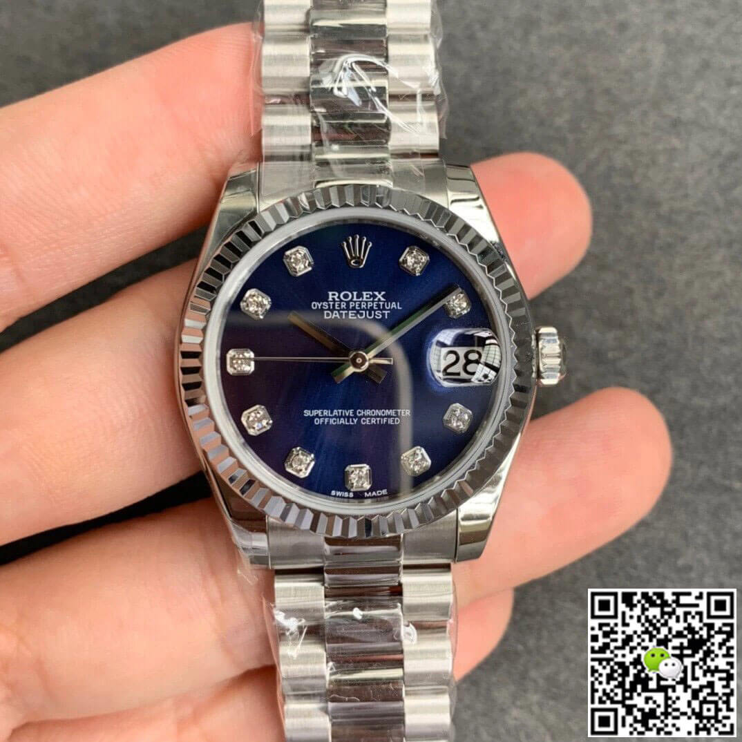 Replica R01ex Datejust 31MM 1:1 Best Edition GS Factory Blue Dial
