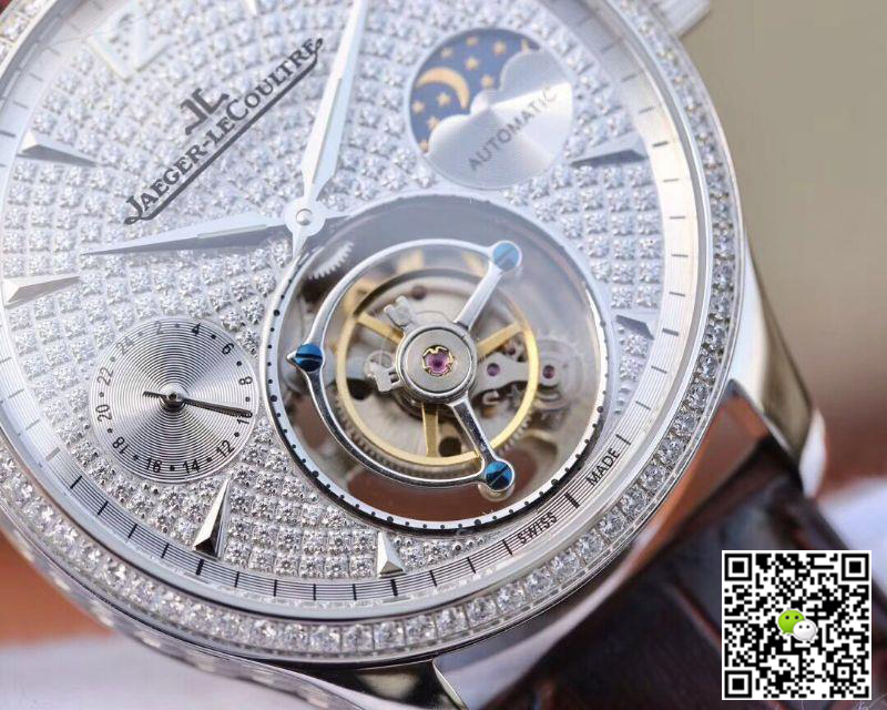 Replica Jaeger-LeCoultre Master Complication Functions Real Tourbillon 1:1 Best Edition Swiss Hand-winding 3310 White Gold