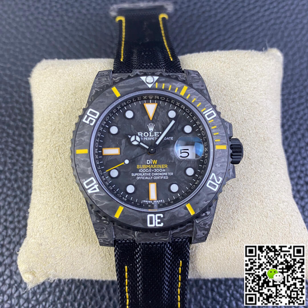 Replica R01ex Submariner 1:1 Best Edition VS Factory DIW Carbon Fiber Bezel