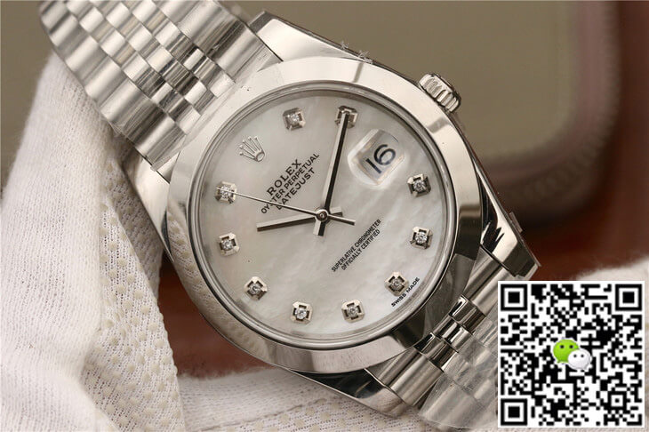 Replica R01ex Datejust M126300 1:1 Best Edition EW Factory White Fritillary Dial