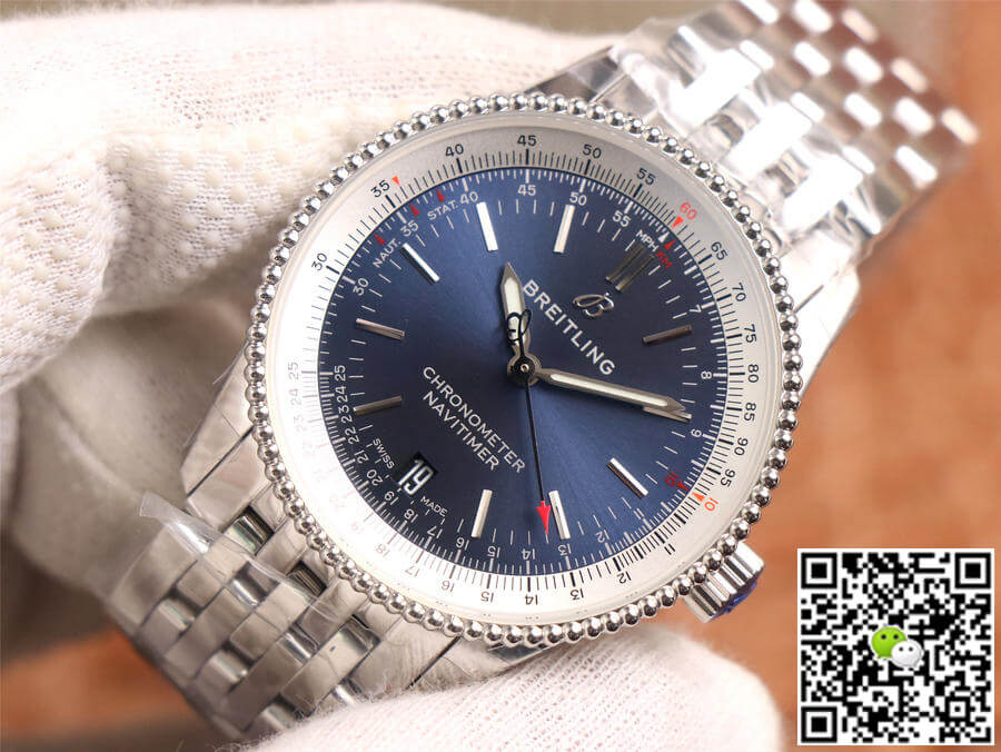Replica Breitling Navitimer Automatic 38 A17325211C1A1 1:1 Best Edition KOR Factory Blue Dial Swiss SW200