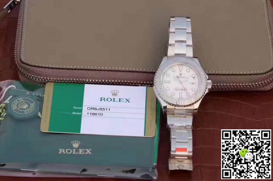 Replica R01ex Yacht-Master 40mm 116622 EW Factory 1:1 Best Edition Swiss ETA3135 White Dial