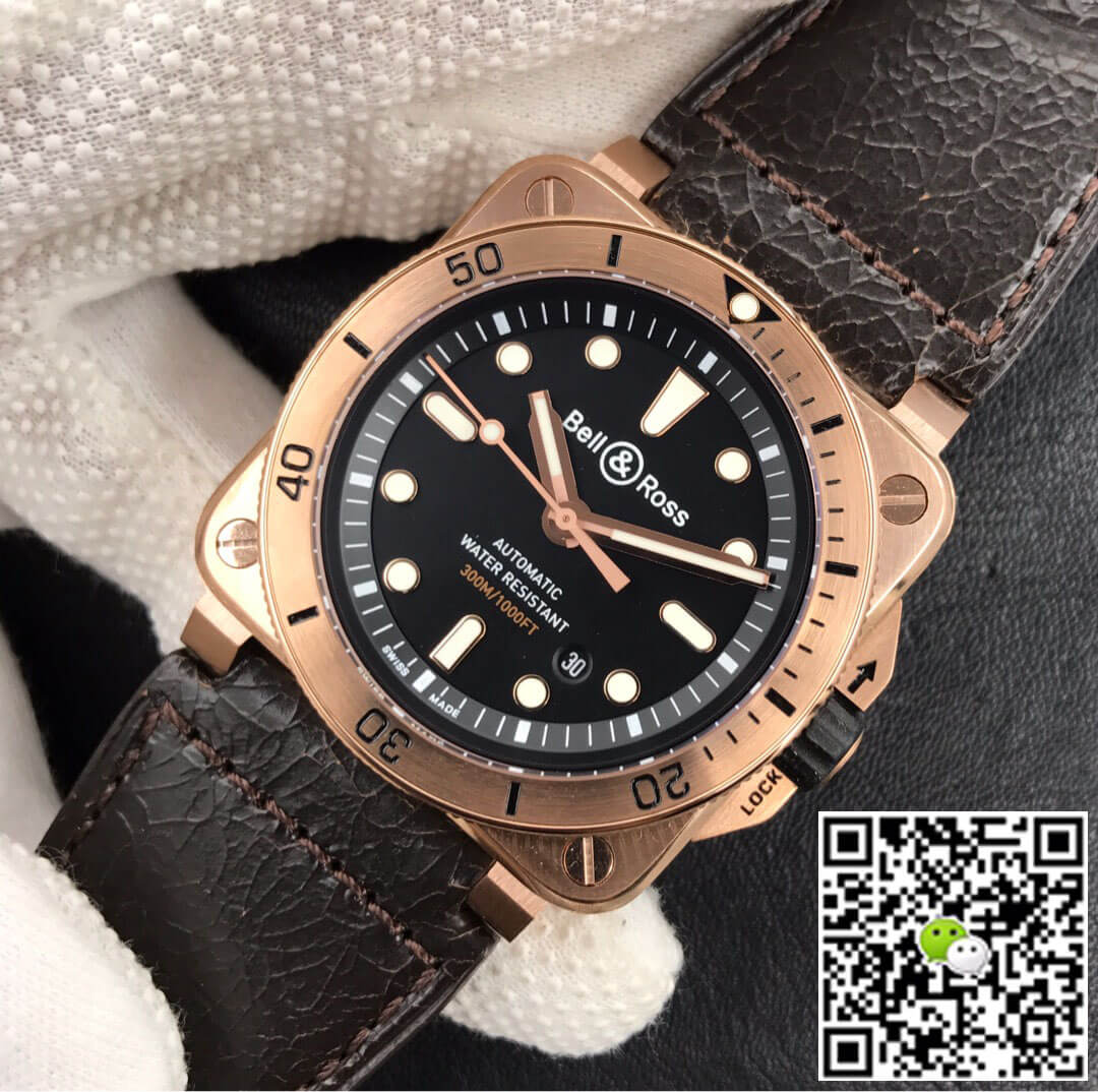 Replica Bell   Ross BR0392-D-BL-BR/SCA 1:1 Best Edition Black Dial