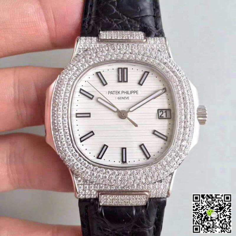 Pat*k Phi1i*pe Replica Nautilus Jumbo 5719/1G-001 1:1 Best Edition Swiss ETA324 White Dial