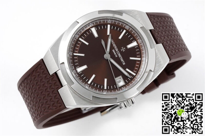 Replica Vacheron C0nstan1n Overseas 4500V 1:1 Best Edition PPF Factory Brown Rubber Strap