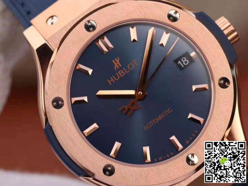 Hublot Replica Classic Fusion 511.OX.7180.LR JJ Factory Men Watches 1:1 Best Edition Swiss ETA2892 Blue Dial
