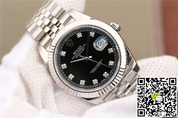 Replica R01ex Datejust M126334-0012 1:1 Best Edition EW Factory Black Dial