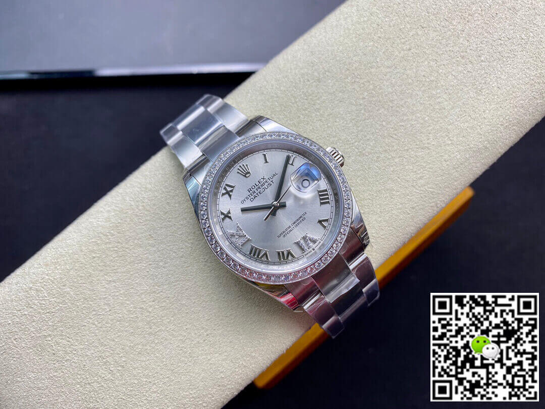 Replica R01ex Datejust M126284RBR-0022 1:1 Best Edition EW Factory Silver Dial