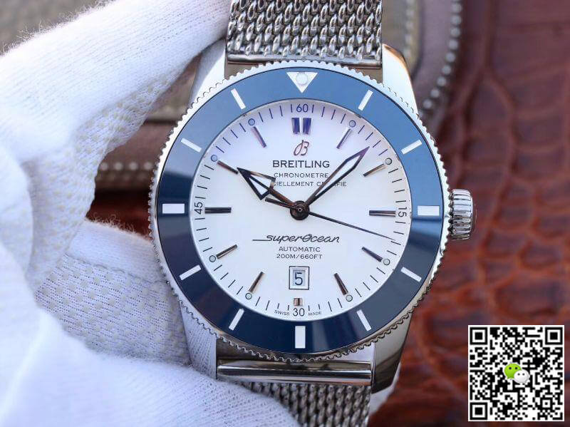 Breitling Replica S*perocean Heritage II AB201012 GF Factory 1:1 Best Edition Swiss ETA9015 White Dial