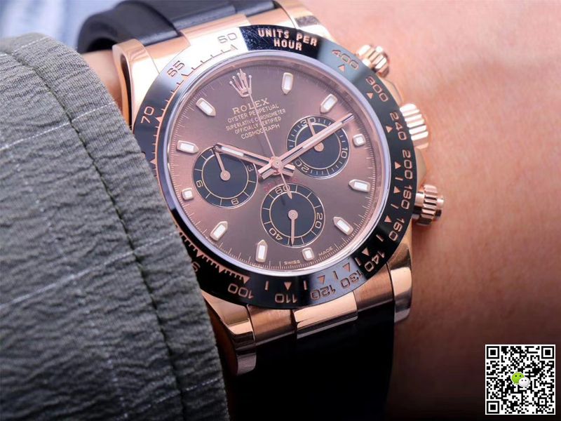 R01ex Daytona Replica M116515LN-0041 1:1 Best Edition Noob Factory Chocolate Dial Swiss ETA4130