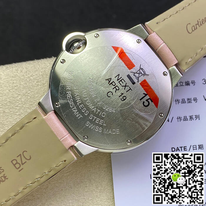 Replica Ballon Bleu De Ca*t1er 36MM WSBB0007 1:1 Best Edition 3K Factory Leather Strap