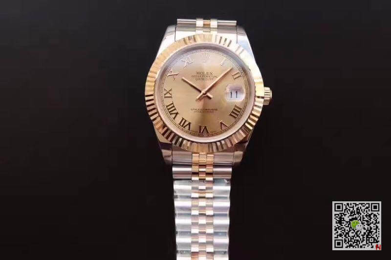 Replica R01ex Datejust 41 126333-007 1:1 Best Edition Gold Wrapped Two Tone Stainless Steel Bracelet