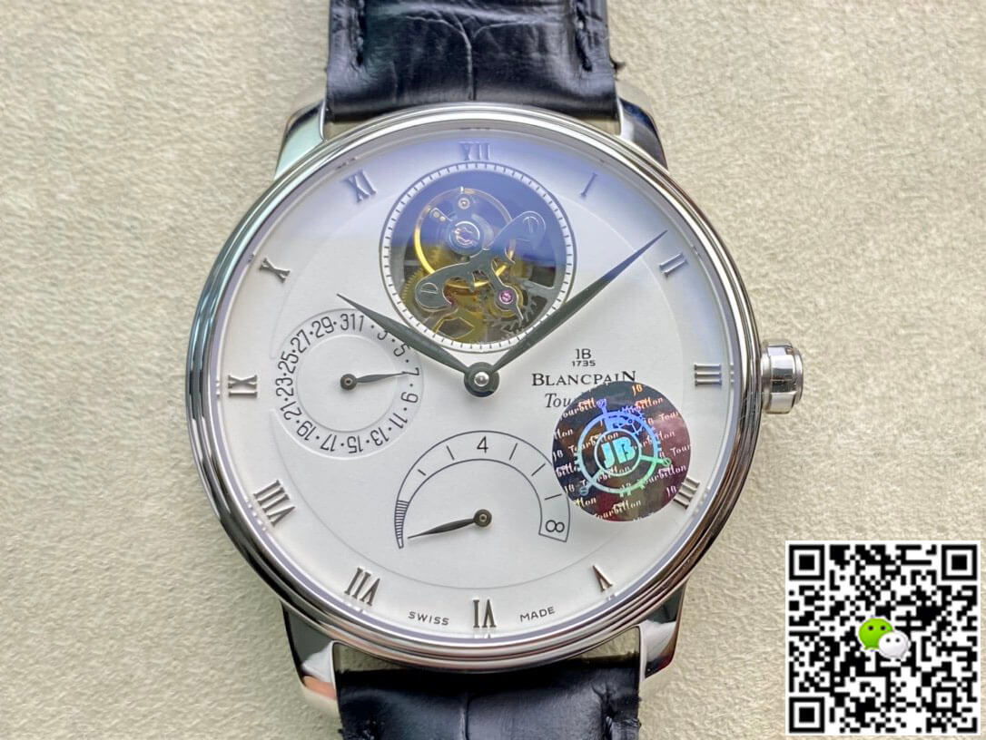 Replica Blancpain Villeret 6025-1542-55 True Tourbillon 1:1 Best Edition JB Factory White Dial Swiss Cal.25