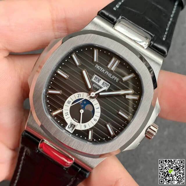 Replica Pat*k Phi1i*pe Nautilus 5726/1A-001 1:1 Best Edition GR Factory Black Leather Strap