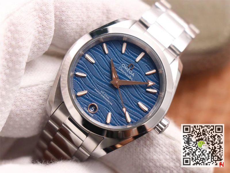 Replica 0me*ga Seamaster 220.10.38.20.03.002 Aqua Terra 150M 1:1 Best Edition VS Factory Blue Dial Swiss 8800