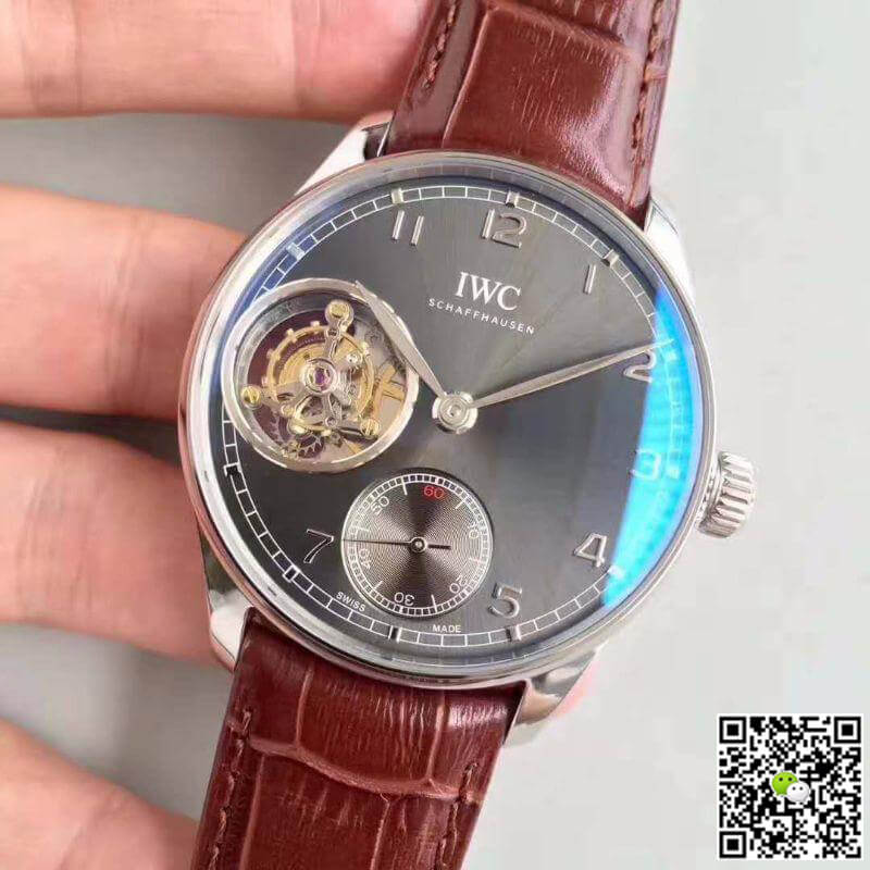 IWC Replica Portuguese Tourbillon IW546301 YL Factory 1:1 Best Edition Swiss Tourbillon Anthracite Dial