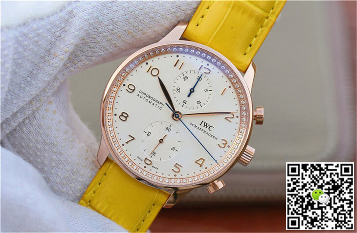 Replica IWC Portuguese ZF Factory 1:1 Best Edition Yellow Strap
