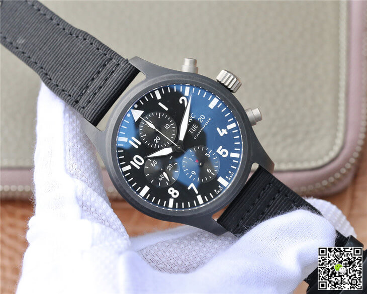 Replica IWC Pilot IW389101 1:1 Best Edition ZF Factory Ceramics Black Dial