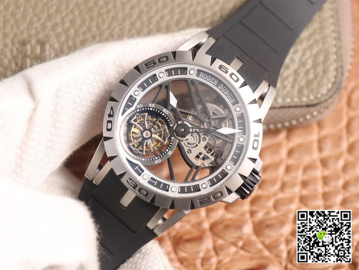 Replica Roger Dubuis Excalibur Spidr RDDBEX0479 1:1 Best Edition JB Factory Tourbillon Black Strap